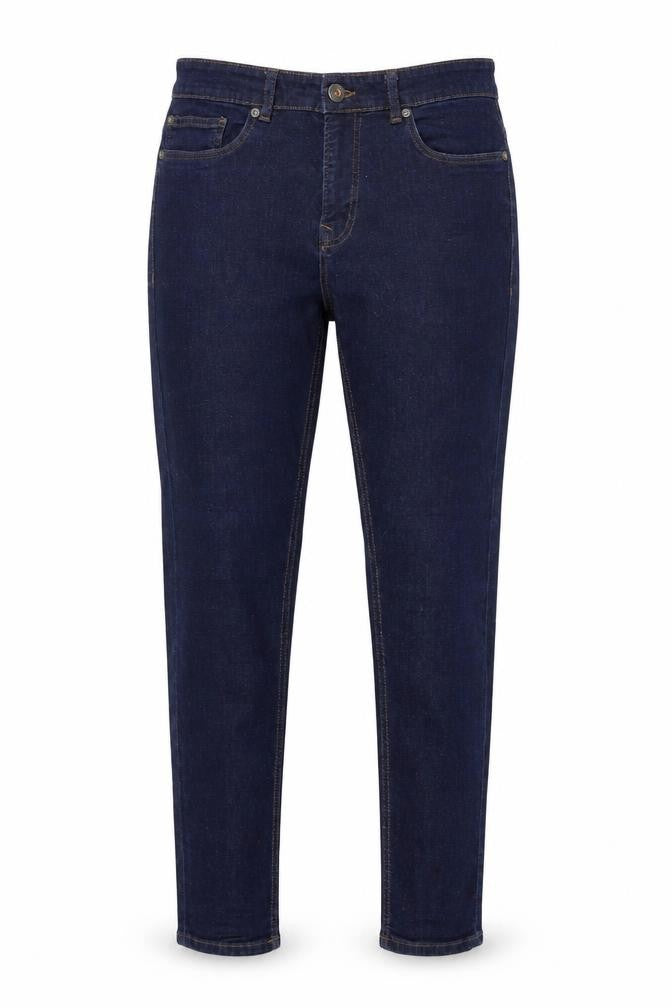 Front view of Next women’s blue straight jeans, size UK 30, in, 31-inch leg