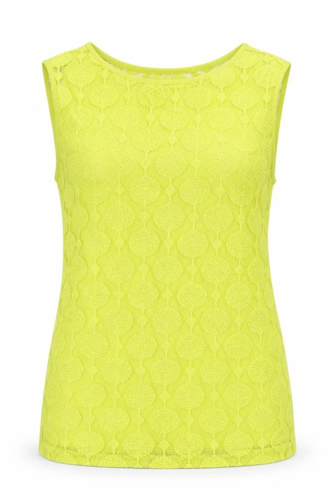 Front view of Principles women’s green basic tank, size UK 10