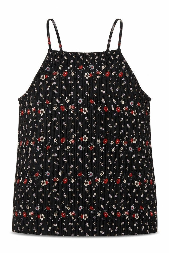Front view of New Look girls’ black floral basic blouse, size 14, years
