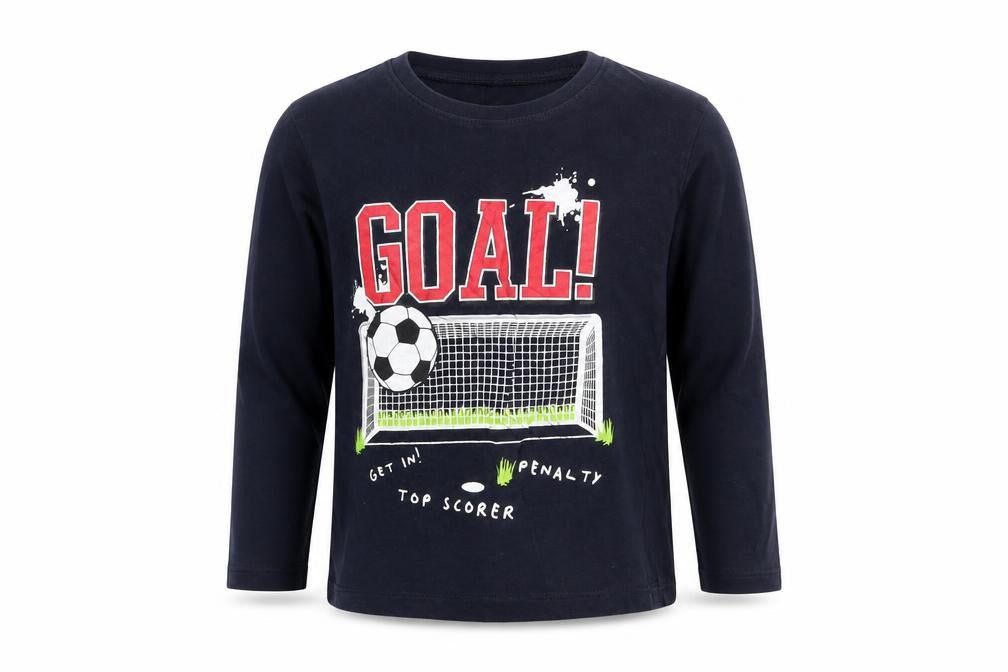 Front view of Preworn boys’ blue basic t-shirt, size 7-8, years
