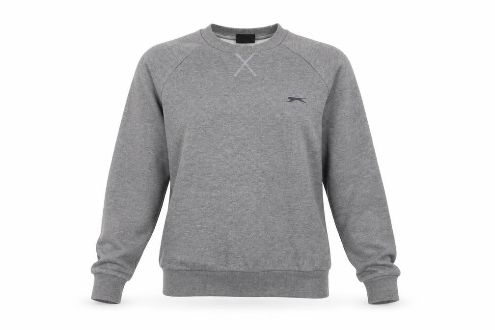Front view of Slazenger women’s grey jumper, size S