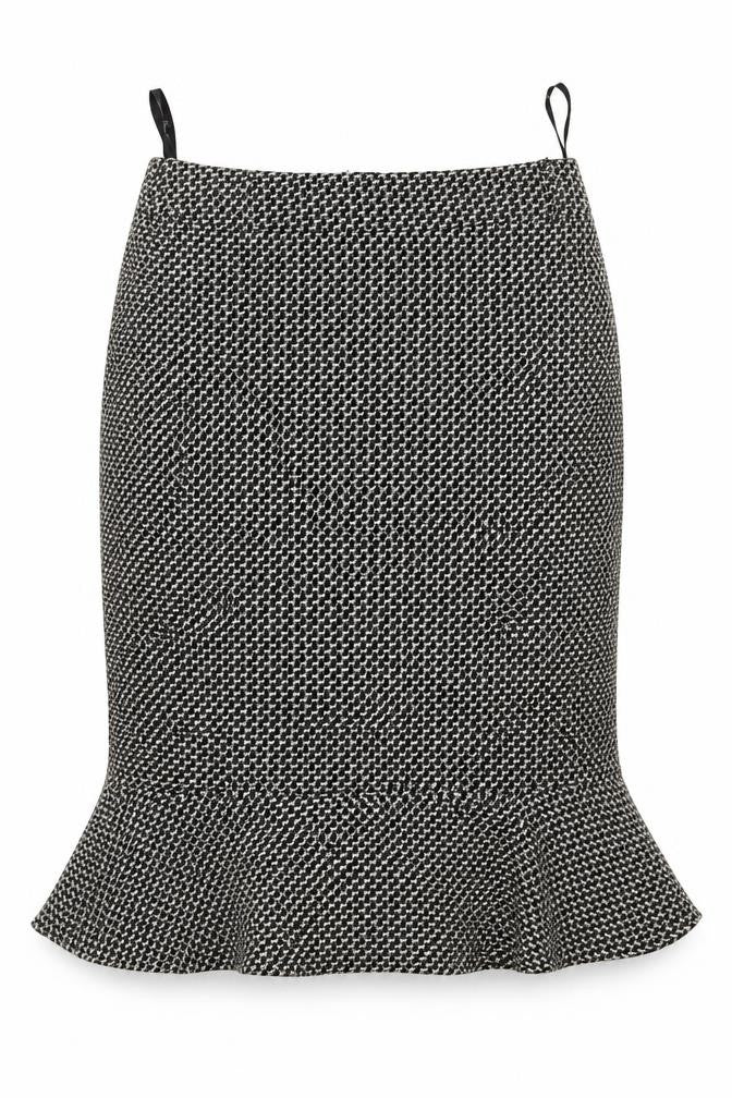 BHS Womens Black Check  Straight & Pencil Skirt Size 10
