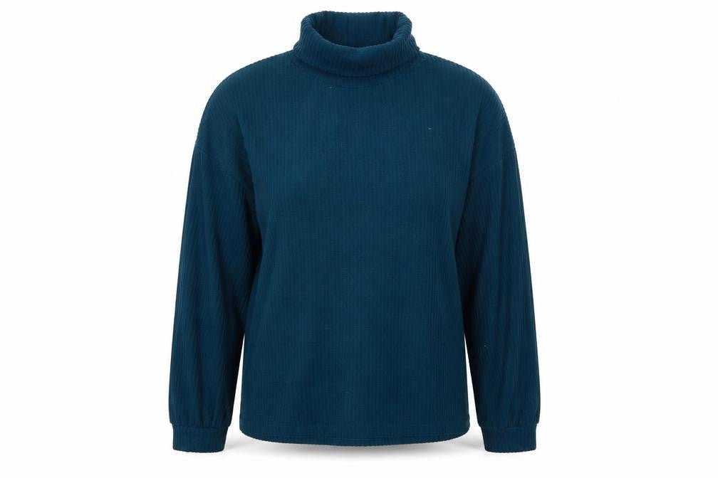 Front view of Select women’s green jumper, size M