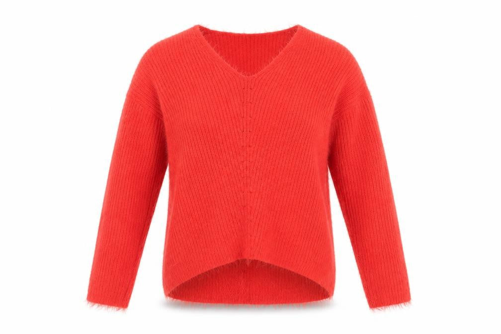 Front view of Atmosphere women’s red jumper, size M