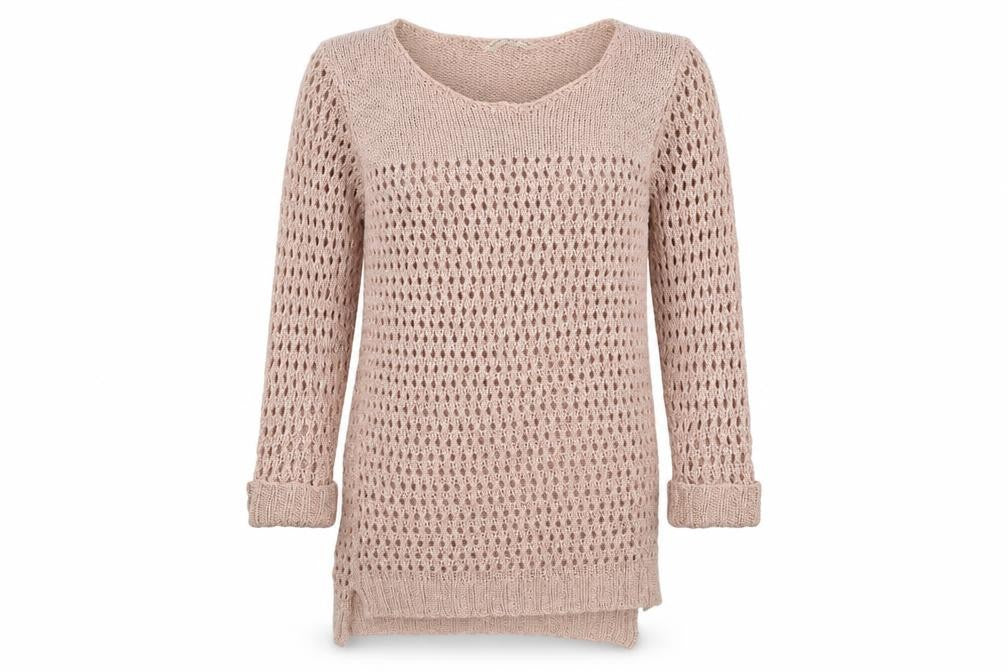 Front view of Matalan girls’ pink jumper, size 12-13, years