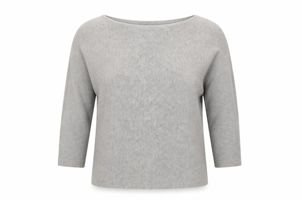 Front view of H&M women’s grey jumper, size S