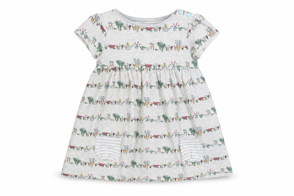 Mini Club Baby Grey Floral  Shift  Size 9-12 Months