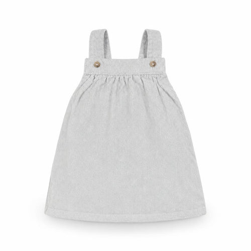 Marks and Spencer Girls Silver  Corduroy Pinafore/Dungaree Dress  Size 3-6 Months