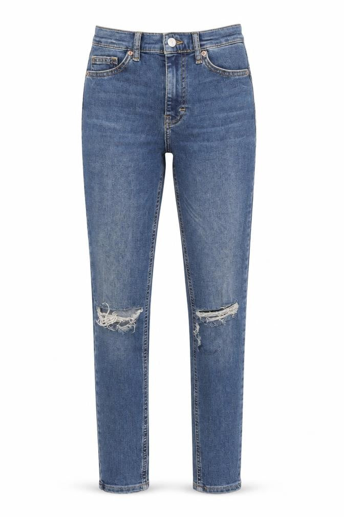 Topshop Womens Blue   Straight Jeans Size 25 in L28 in