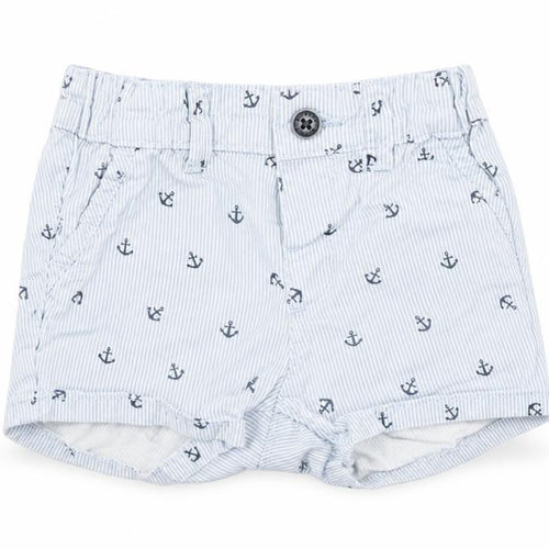 H&M Baby Blue Striped  Cropped Trousers Size 3-6 Months