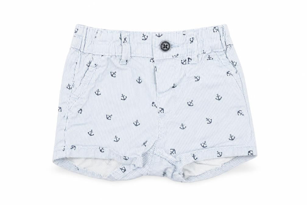 H&M Baby Blue Striped  Cropped Trousers Size 3-6 Months