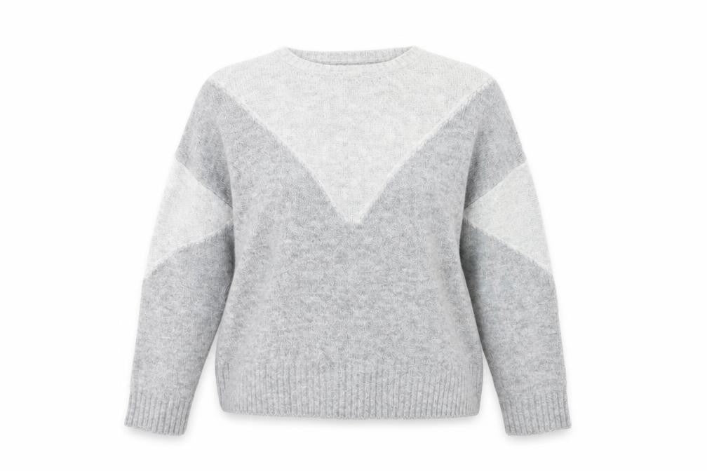 Front view of Primark women’s grey jumper, size UK 12