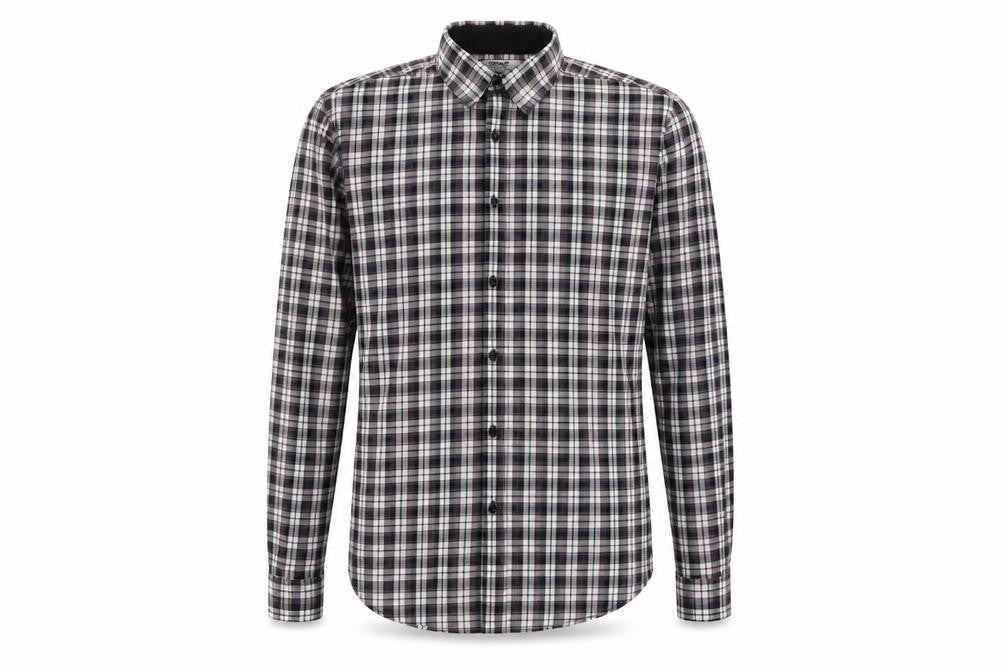 Topman Mens Grey Plaid   Button-Up Size S