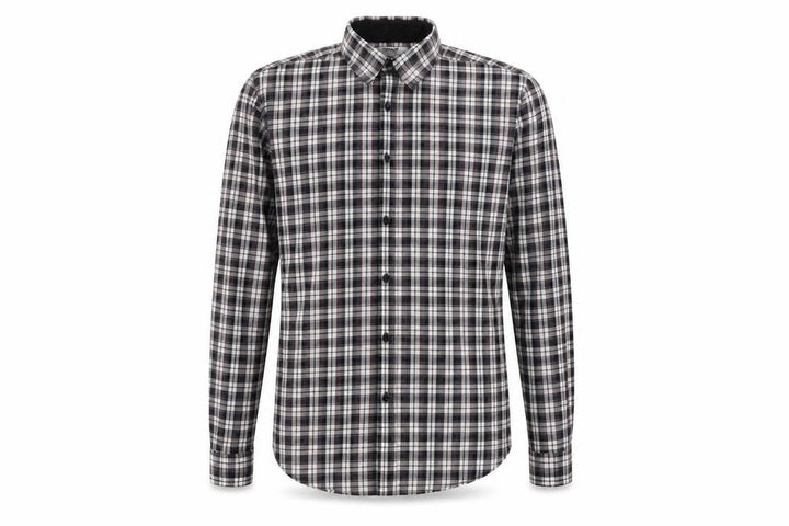 Topman Mens Grey Plaid Button-Up Size S