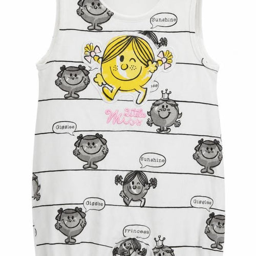 Preworn Girls White Spotted  Romper One-Piece Size 3-6 Months  - Little Miss Sunshine