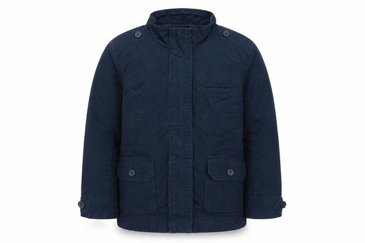 Front view of Cherokee boys’ blue jacket, size 7-8, years
