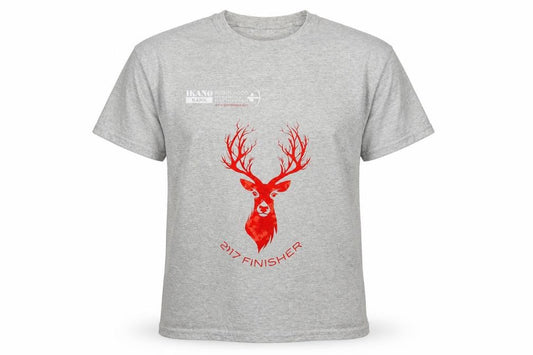 Front view of Preworn men’s grey t-shirt one size - 2017 finisher