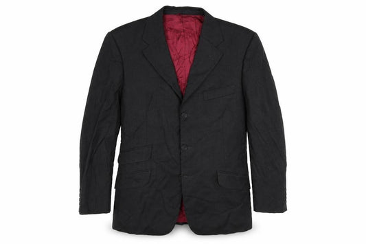 Front view of Mark Stephen Marengo men’s black jacket blazer, size 40