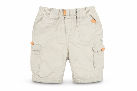 Front view of Next boys’ beige cropped trousers size newborn - short