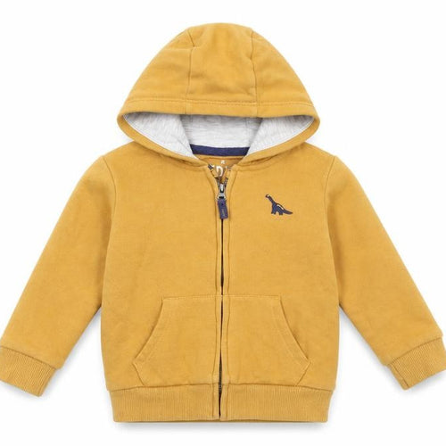 F&F Boys Yellow   Full Zip Jumper Size 6-9 Months  - dinasour