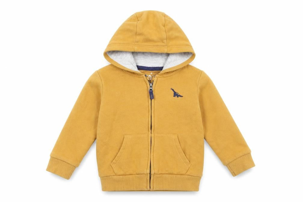 F&F Boys Yellow   Full Zip Jumper Size 6-9 Months  - dinasour