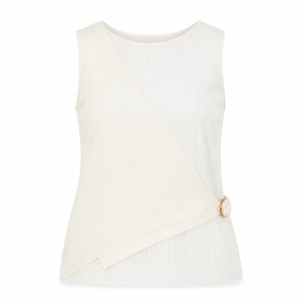 Front view of Next women’s white basic blouse, size UK 10