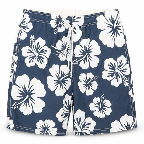 BLACKPOINT Mens Blue Floral  Sweat Shorts Size S - Stretch waistband/swim shorts