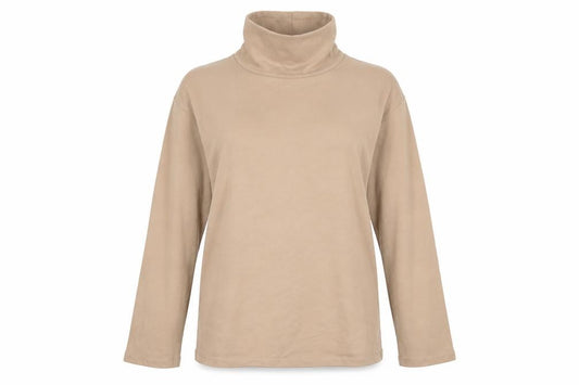 Front view of ASOS women’s beige jumper, size UK 8