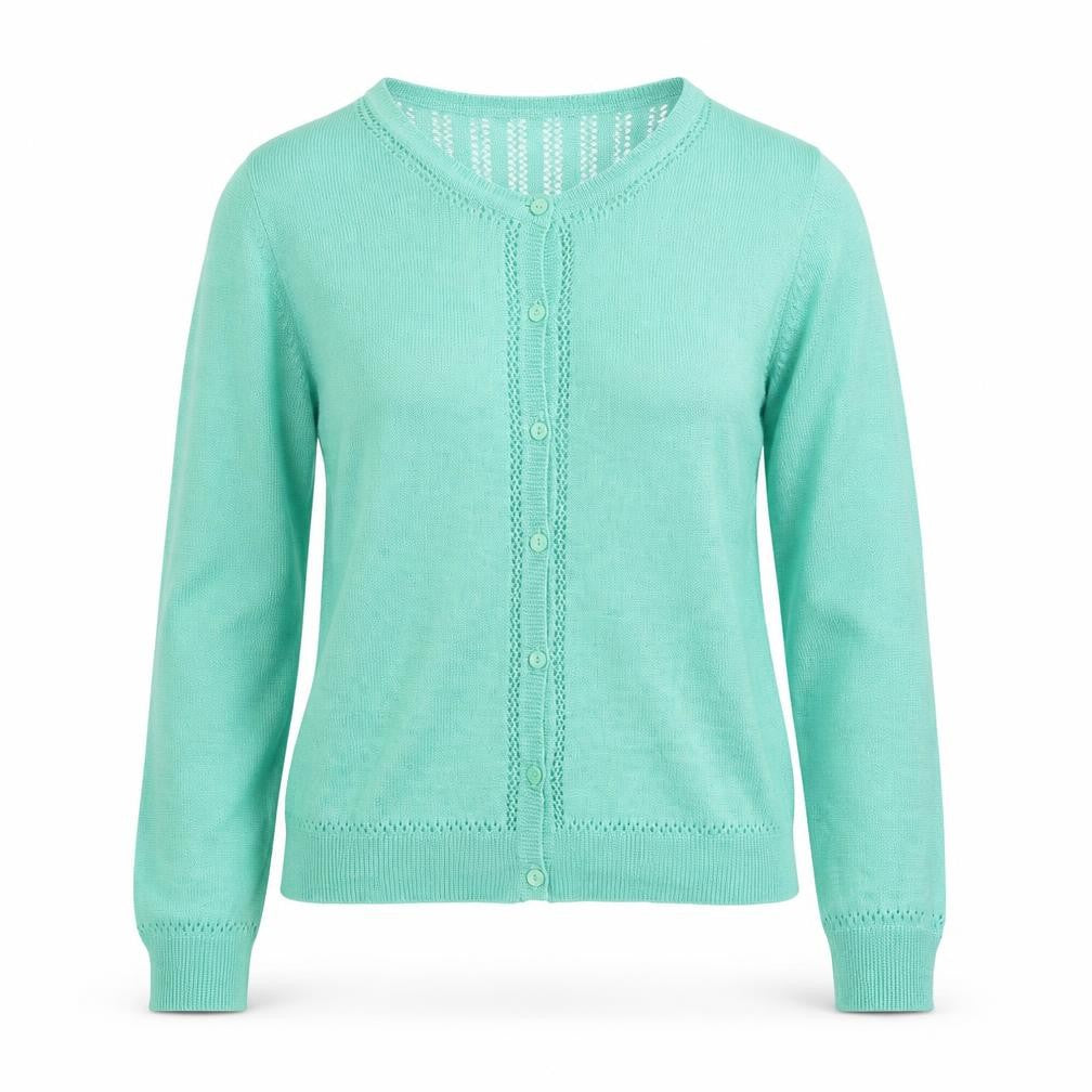 INDISKA Womens Green Geometric  Cardigan Jumper Size L