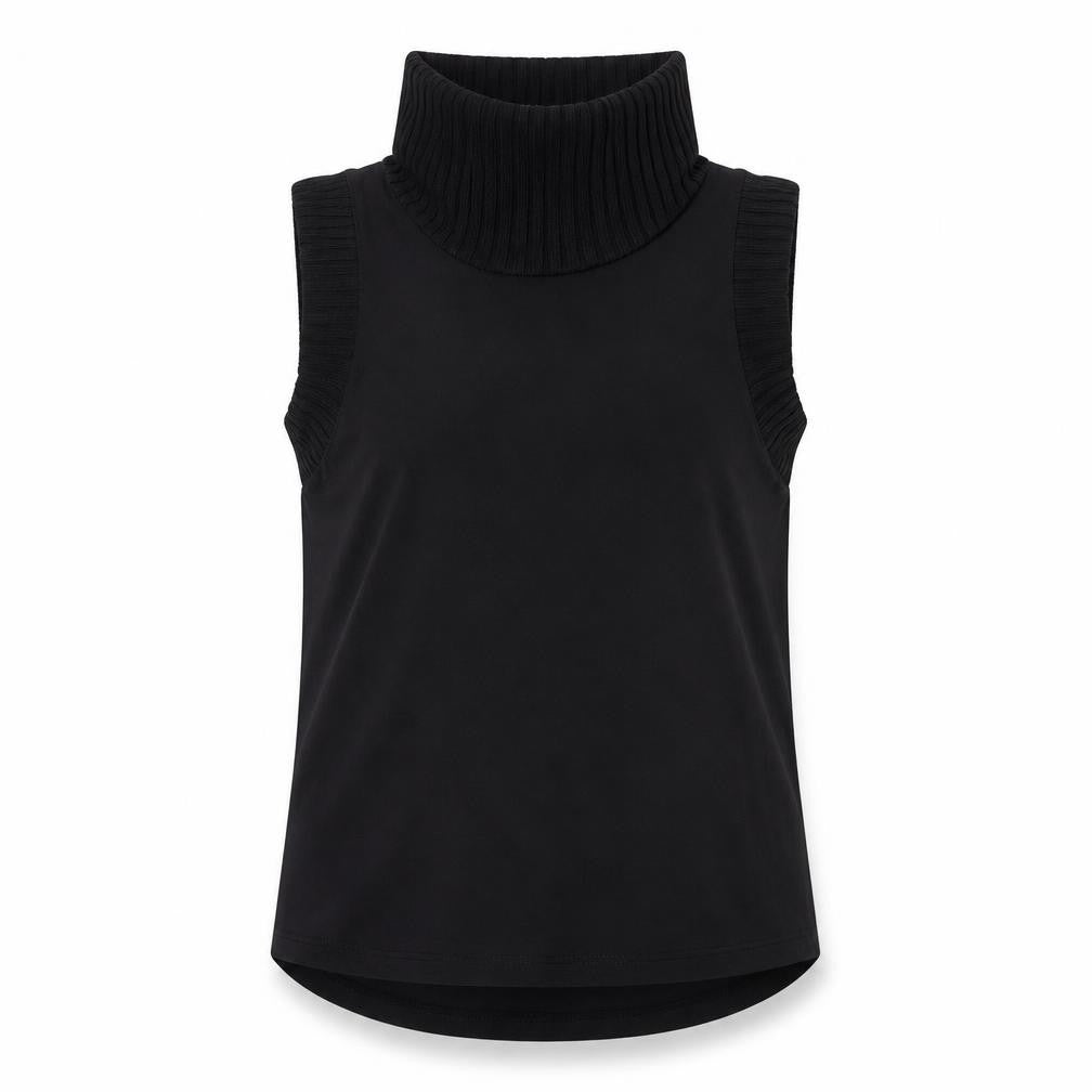 Front view of Cupio women’s black basic t-shirt, size M