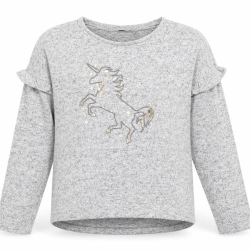 F&F Girls Grey Animal Print  Pullover Sweatshirt Size 11-12 Years