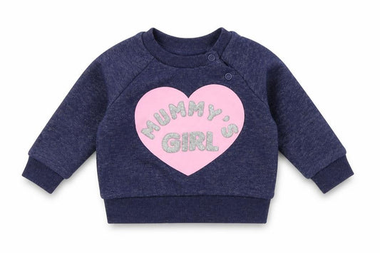 Front view of Primark boys’ blue colourblock jumper, size 0-3, months