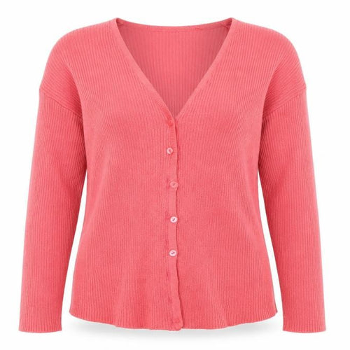 AMARANTO Womens Pink Striped  Cardigan Jumper Size S