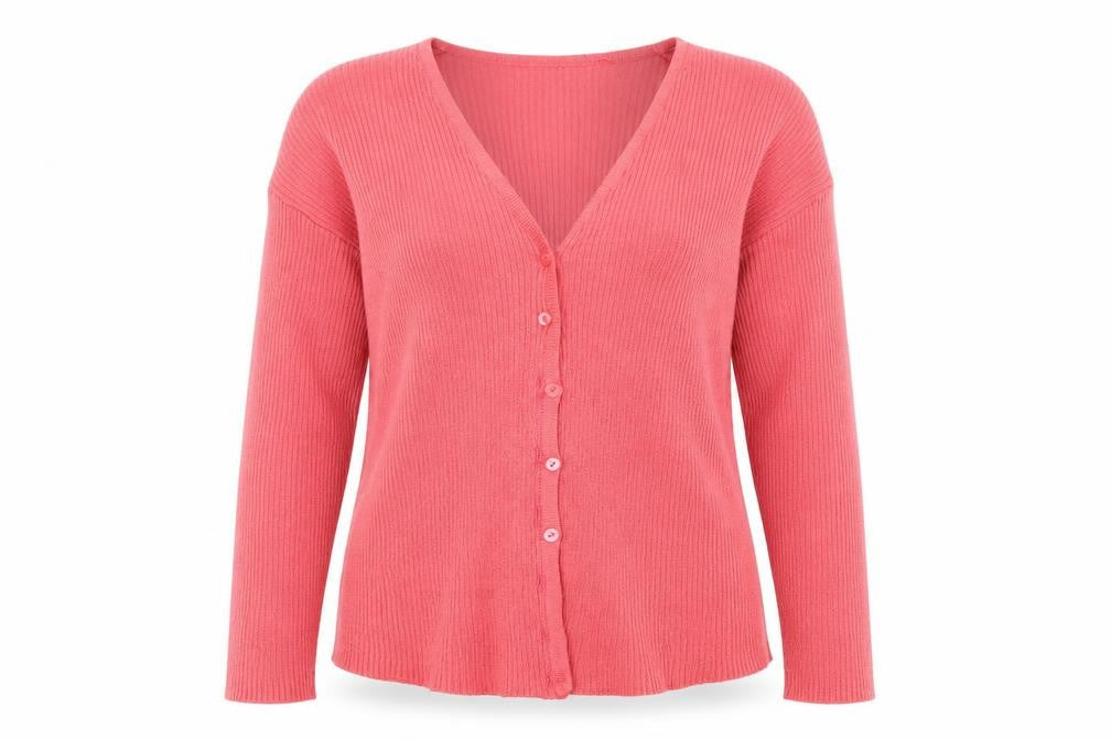 AMARANTO Womens Pink Striped  Cardigan Jumper Size S