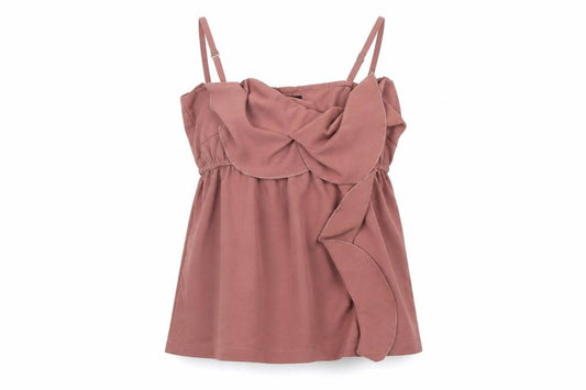 Front view of Vero Moda women’s brown basic tank, size S