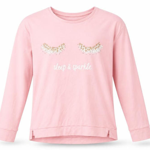 George Girls Pink Solid  Top Pyjama Top Size 12-13 Years  - Sleep & Sparkle