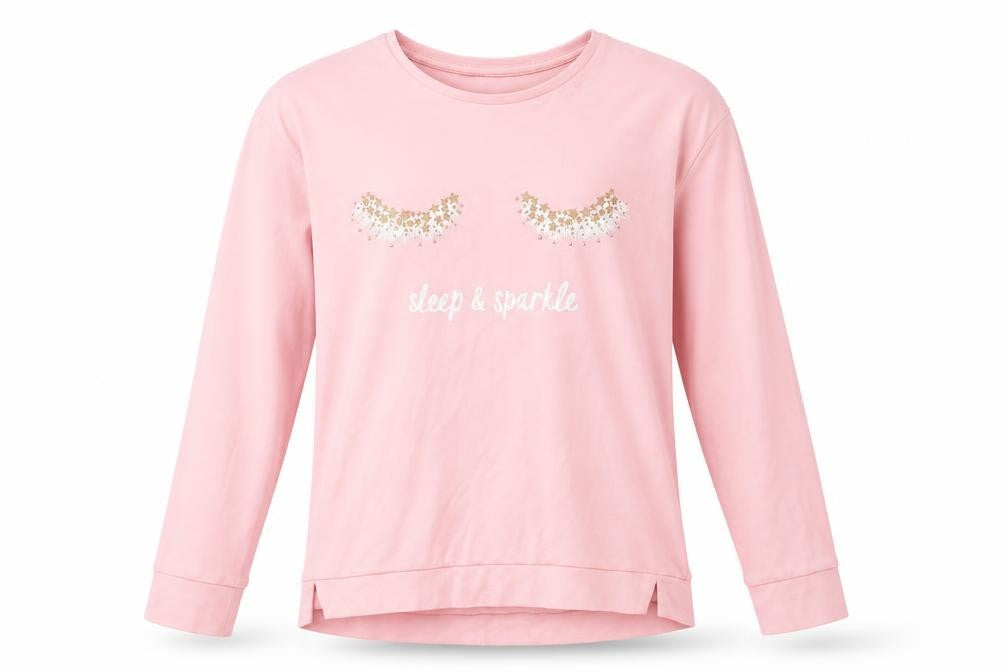 George Girls Pink Solid  Top Pyjama Top Size 12-13 Years  - Sleep & Sparkle