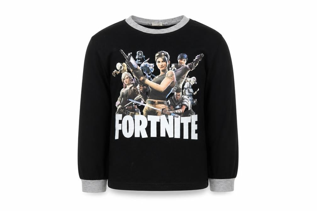 Front view of Preworn boys’ black pullover sweatshirt, size 7-8, years