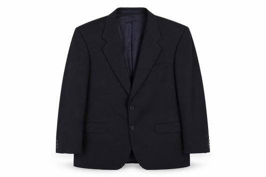 Front view of Marks & Spencer men’s blue jacket blazer, size 40