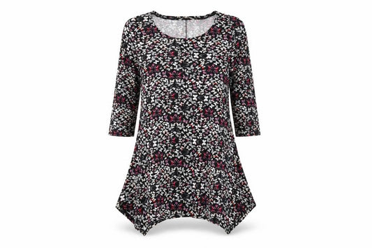 Front view of Pebble Beach women’s multicoloured animal print fit & flare, size UK 14