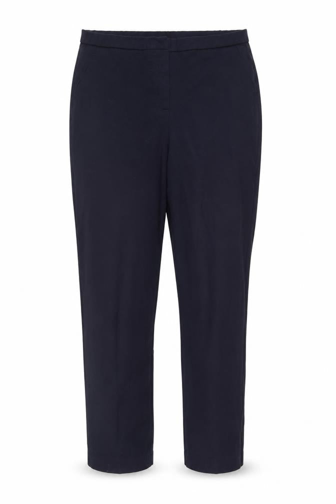 Front view of Magifit women’s blue trousers, size UK 40, in, 31-inch leg