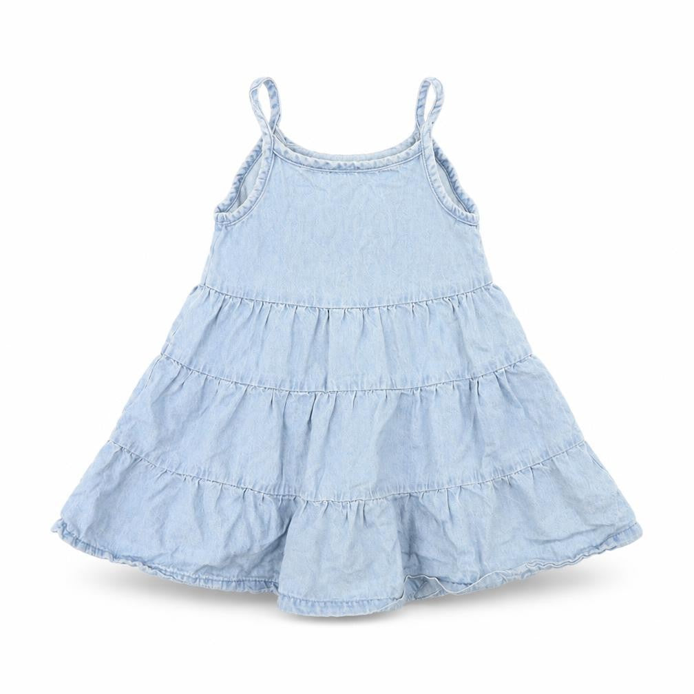 M&Co Girls Blue  Denim Fit & Flare  Size 18 Months