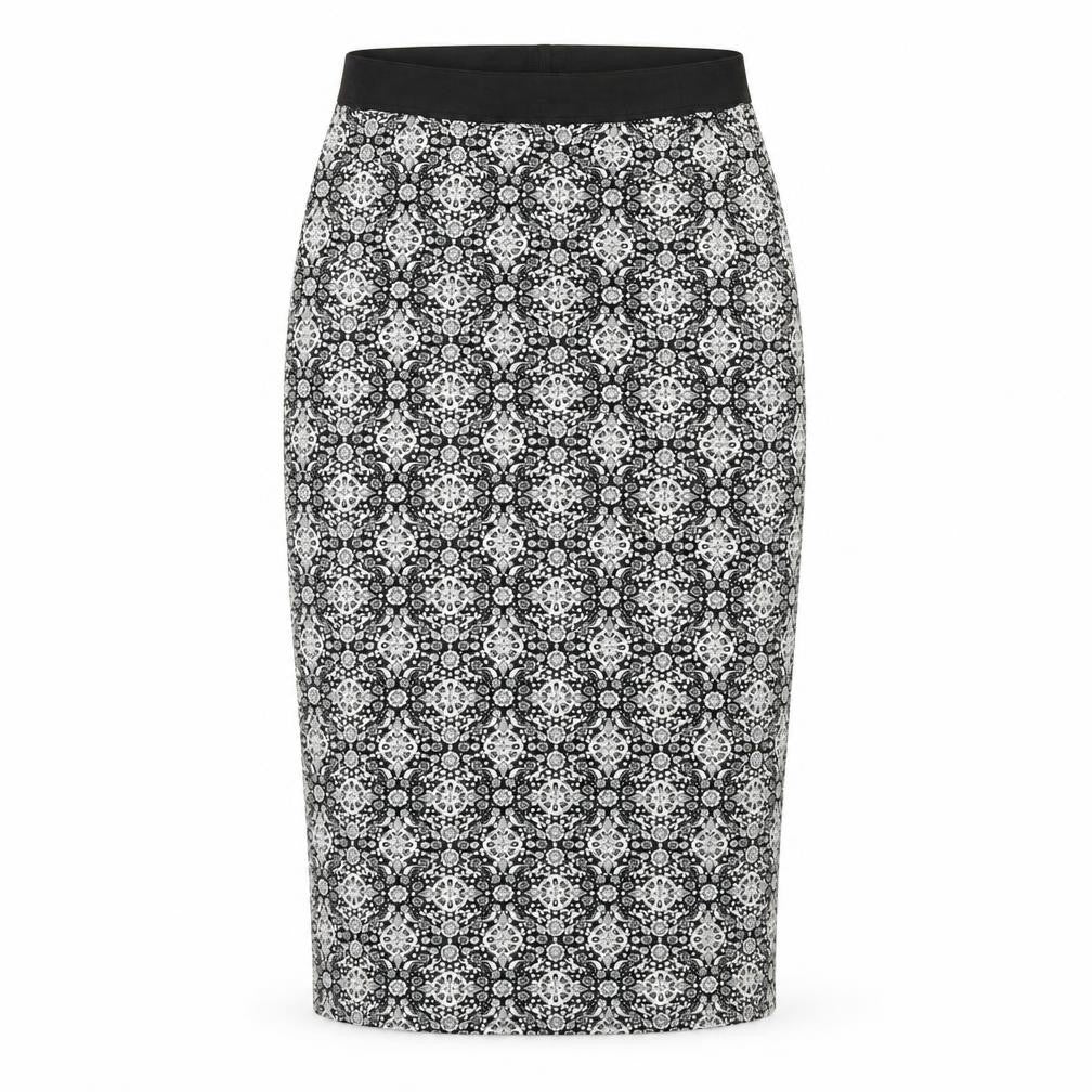 George Womens White Fair Isle  Bandage Skirt Size 10