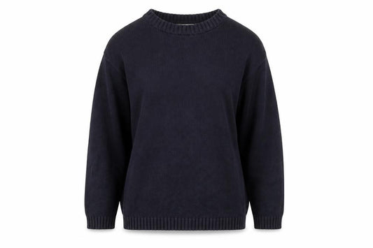 Front view of Best basics women’s blue jumper, size UK 10