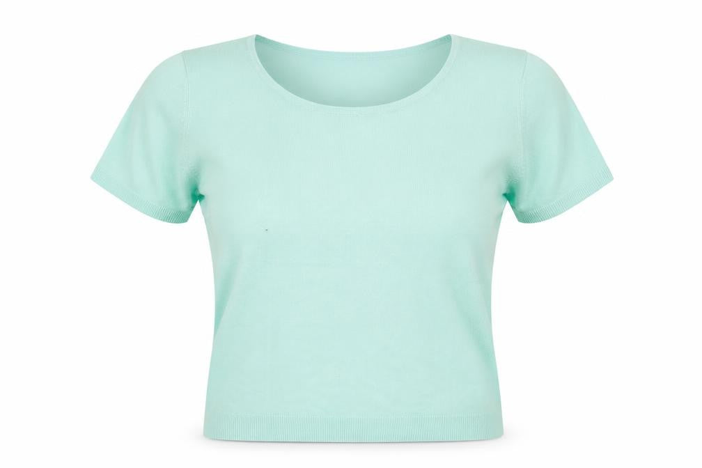 Front view of Isle women’s green jumper, size M