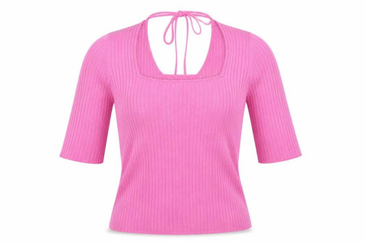 Front view of Next women’s pink jumper, size UK 12