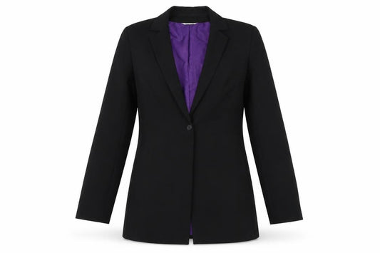 Front view of George women’s black jacket blazer, size UK 10