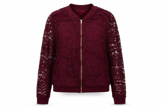 Front view of Rebellion women’s red jacket, size S