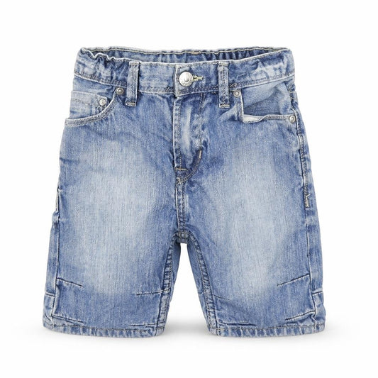Front view of &Denim Baby Blue Denim Cropped Jeans, size 18-24, Months