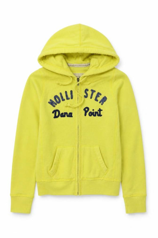 HOLLISTAR Girls Yellow Colourblock  Full Zip Hoodie Size XS